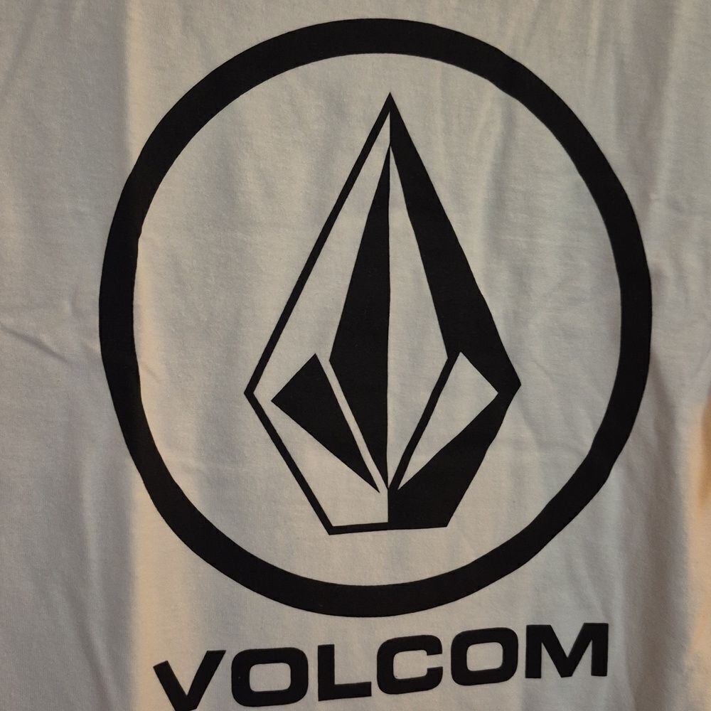 Volcom Logo White SS Circle Tee SZ Large - Picture 9 of 10